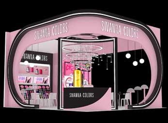 化妆品展台设计效果图